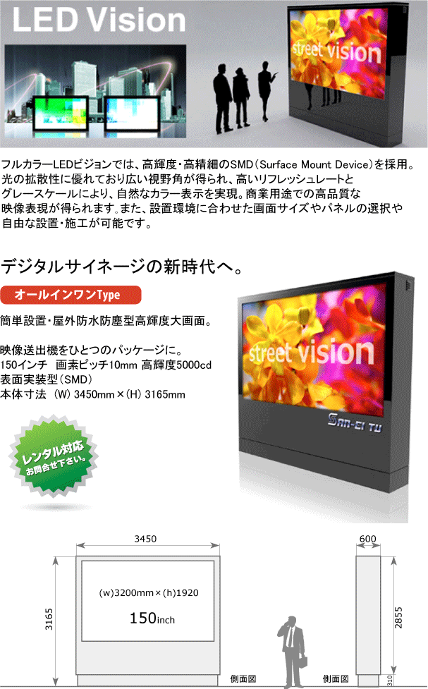 デジタルサイネージ 大型LEDビジョン サンエイテレビ株式会社